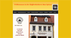 Desktop Screenshot of pfefferkuechlerei-max-spitzer.de
